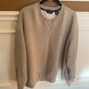 IZOD PerformX Mens XXL Tall Tan Preppy Fleece Long Sleeve Golf Crewneck Sweater